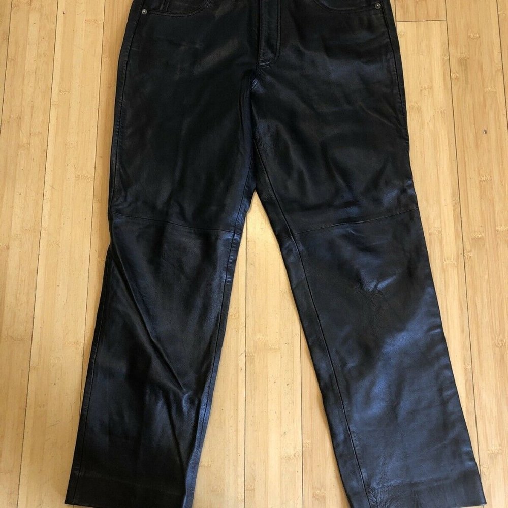 Whet Blu Black Leather Pants